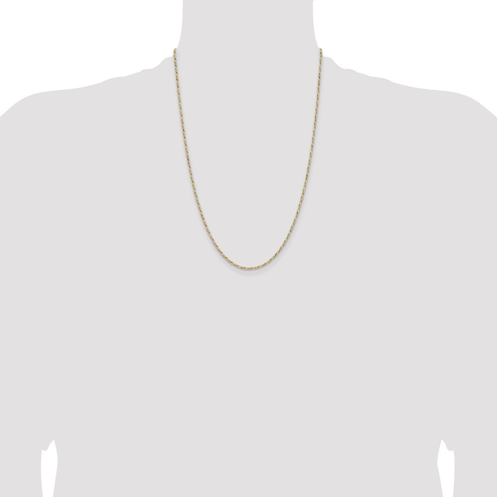 Sterling Silver And Vermeil 1.85mm Diamond-cut Rope Chain