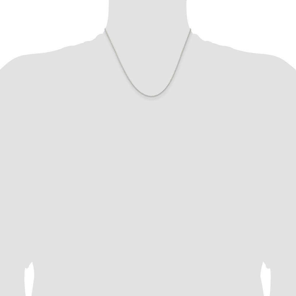 Sterling Silver 1.3mm Solid Rope Chain