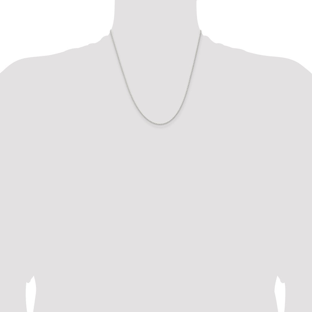 Sterling Silver 1.3mm Solid Rope Chain