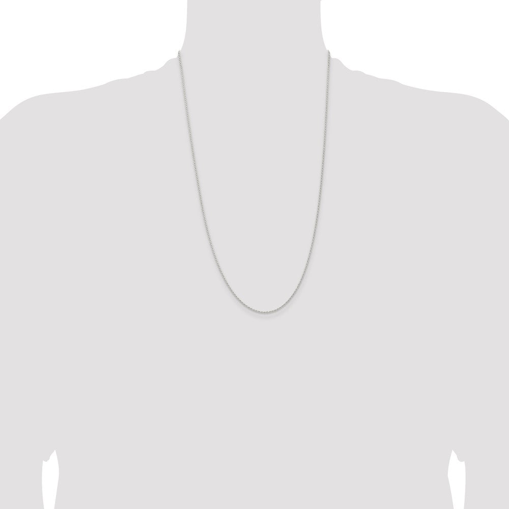 Sterling Silver 1.3mm Solid Rope Chain