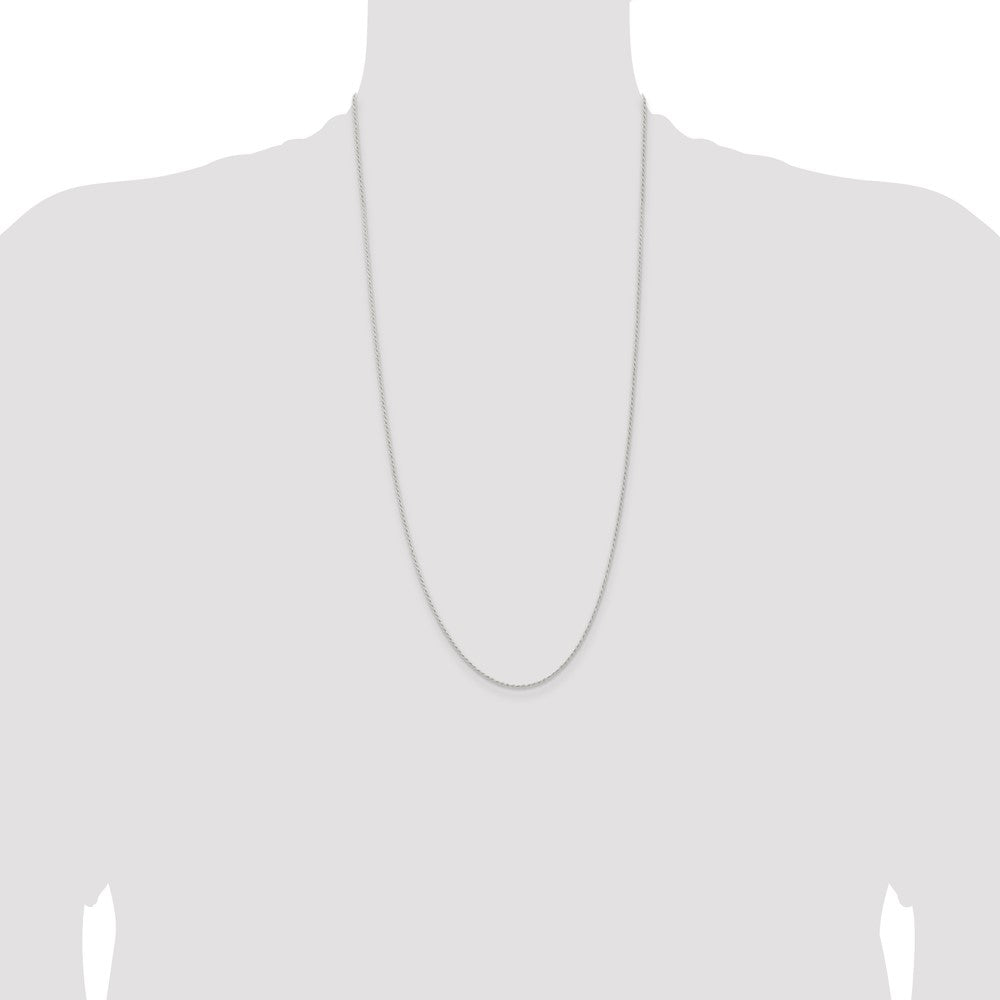 Sterling Silver 1.3mm Solid Rope Chain