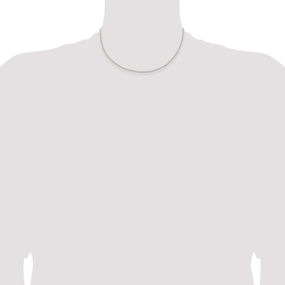 Sterling Silver 1.5mm Solid Rope Chain