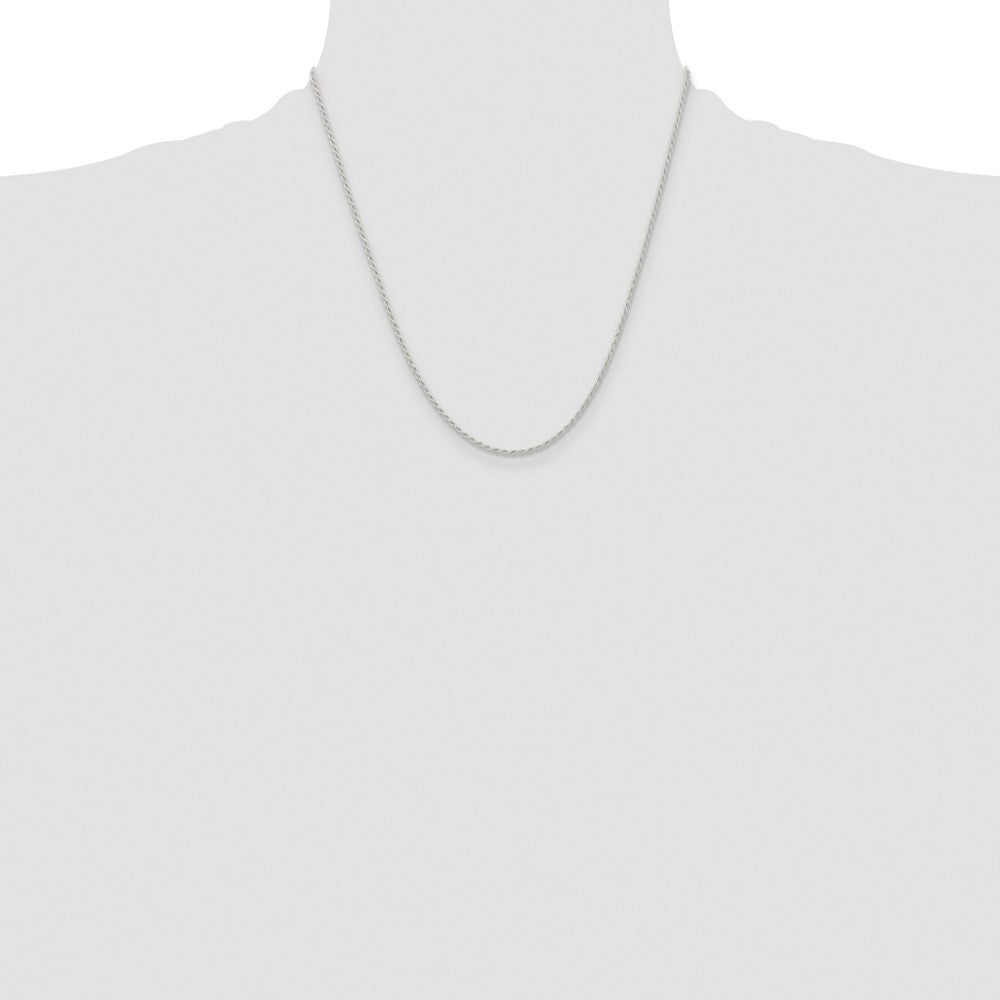 Sterling Silver 1.5mm Solid Rope Chain