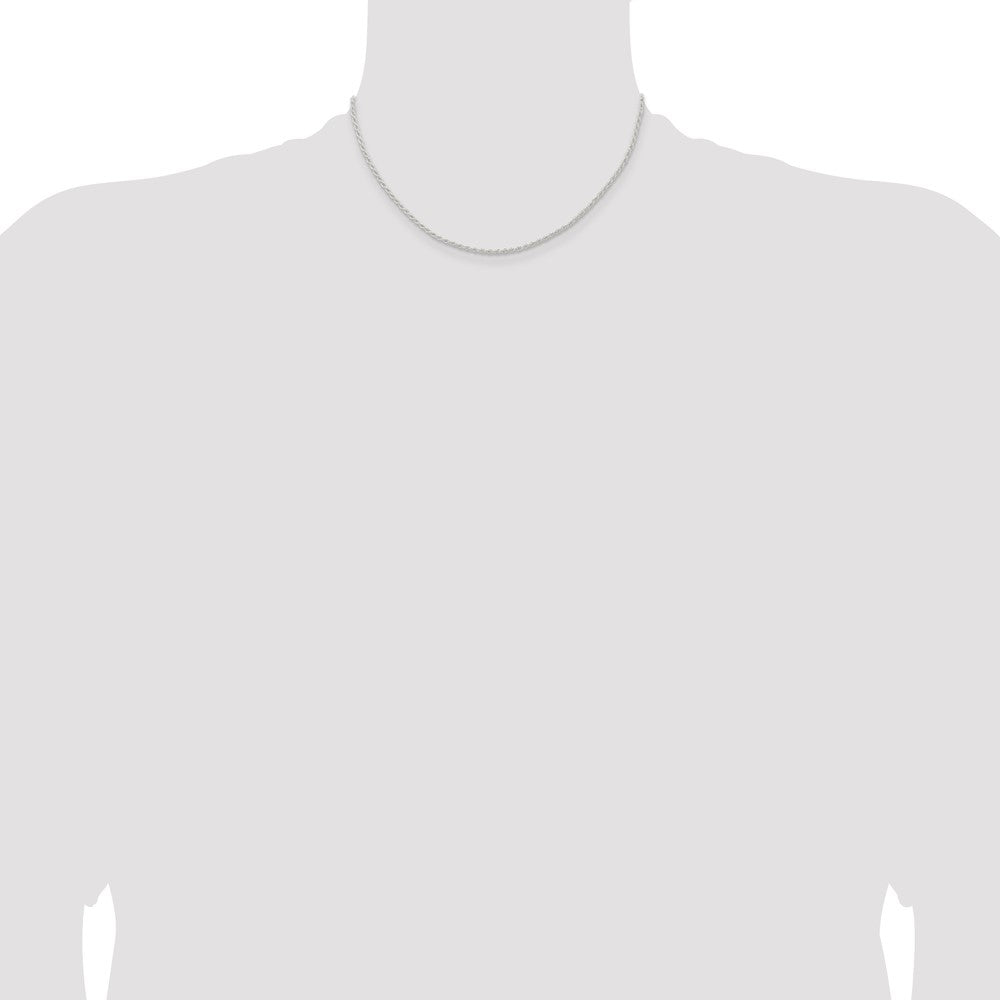 Sterling Silver 1.8mm Solid Rope Chain