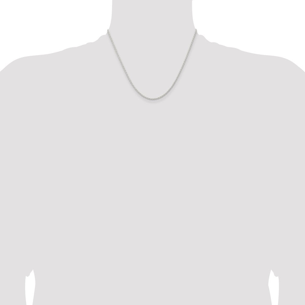 Sterling Silver 1.8mm Solid Rope Chain