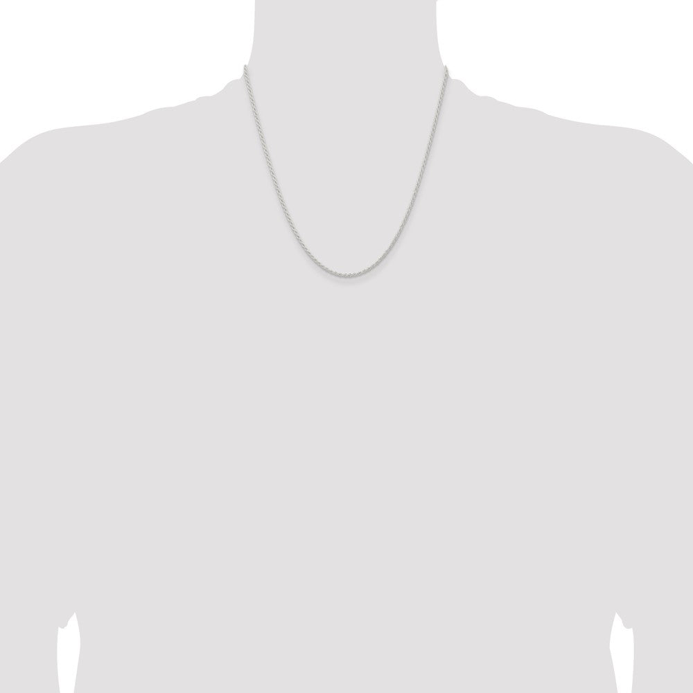 Sterling Silver 1.8mm Solid Rope Chain