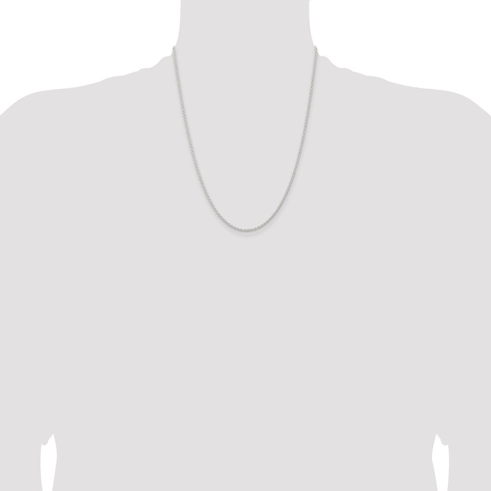 Sterling Silver 1.8mm Solid Rope Chain