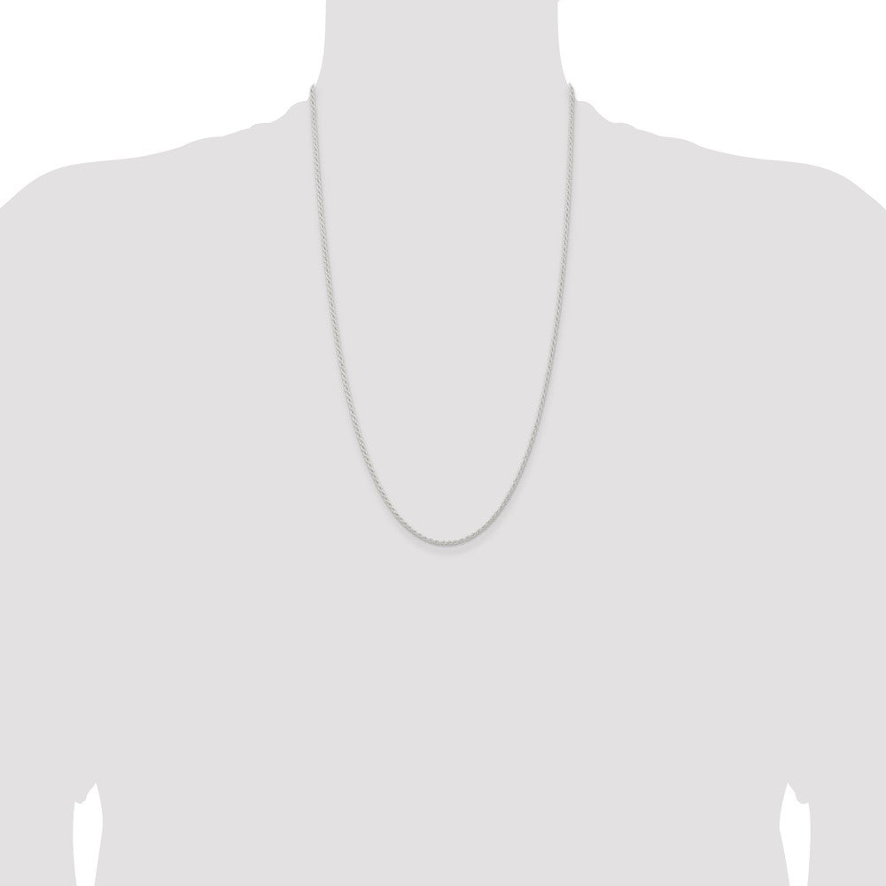Sterling Silver 1.8mm Solid Rope Chain