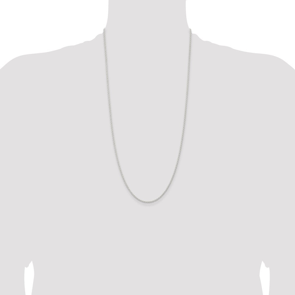 Sterling Silver 1.8mm Solid Rope Chain