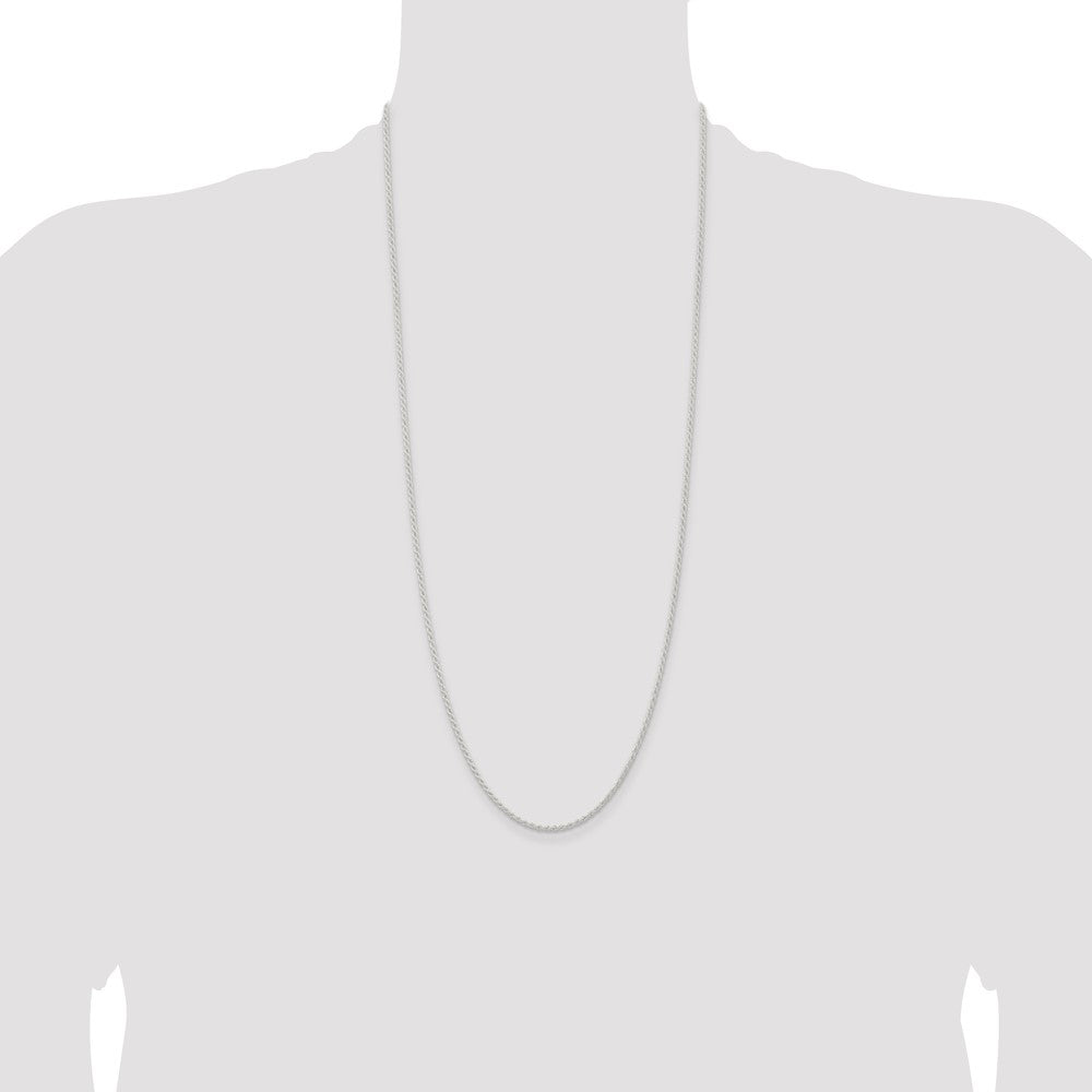 Sterling Silver 1.8mm Solid Rope Chain