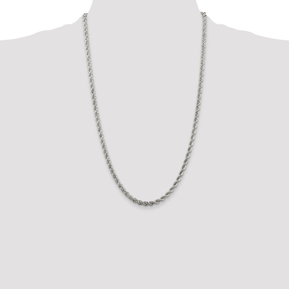 Sterling Silver 4.3mm Solid Rope Chain