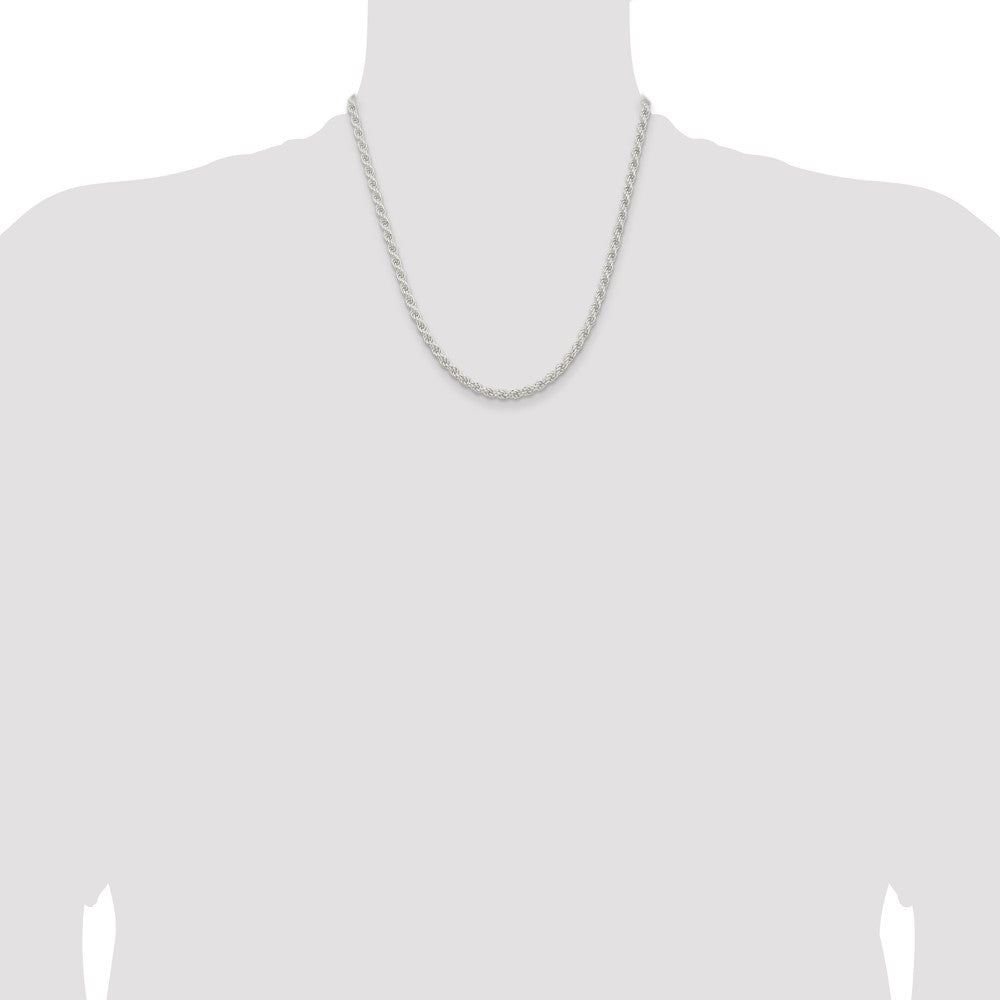 Sterling Silver 4.5mm Solid Rope Chain