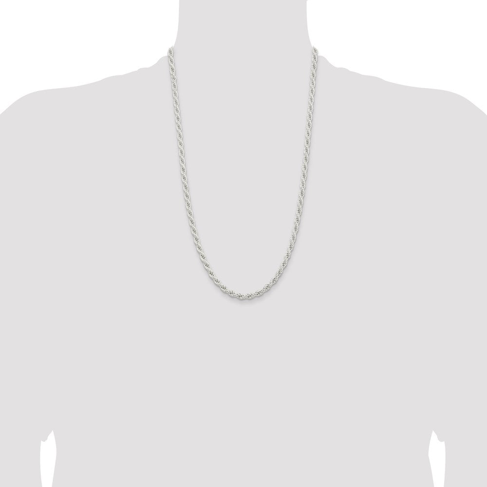 Sterling Silver 5mm Solid Rope Chain