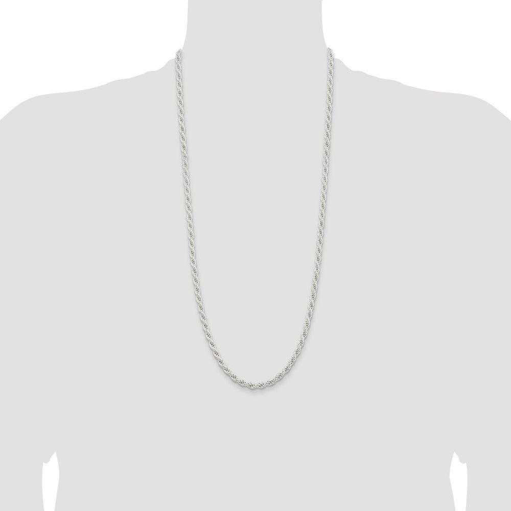 Sterling Silver 5mm Solid Rope Chain