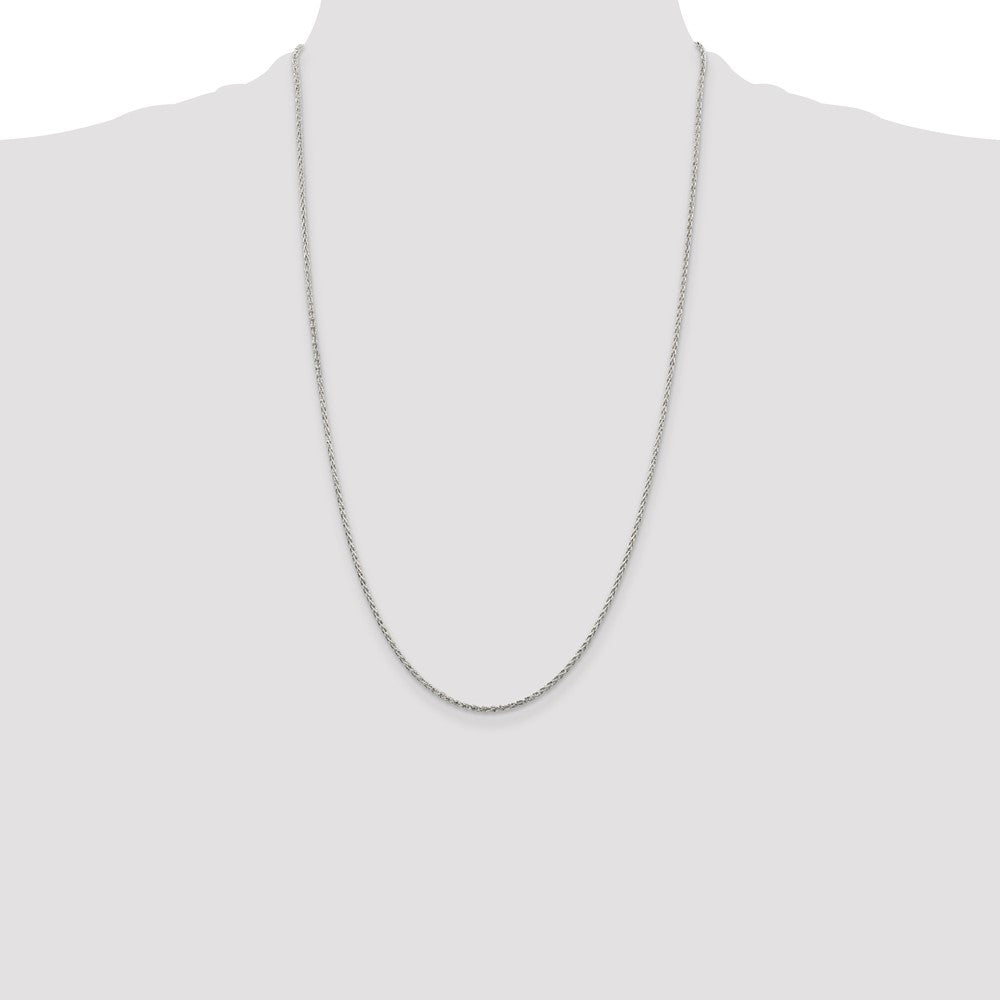 Sterling Silver 1.5mm Diamond-cut Spiga Chain