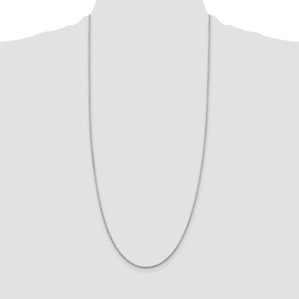 Sterling Silver 1.5mm Diamond-cut Spiga Chain