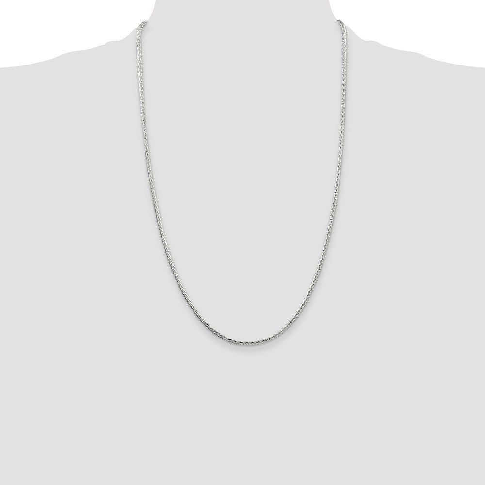 Sterling Silver 2.5mm Diamond-cut Spiga Chain