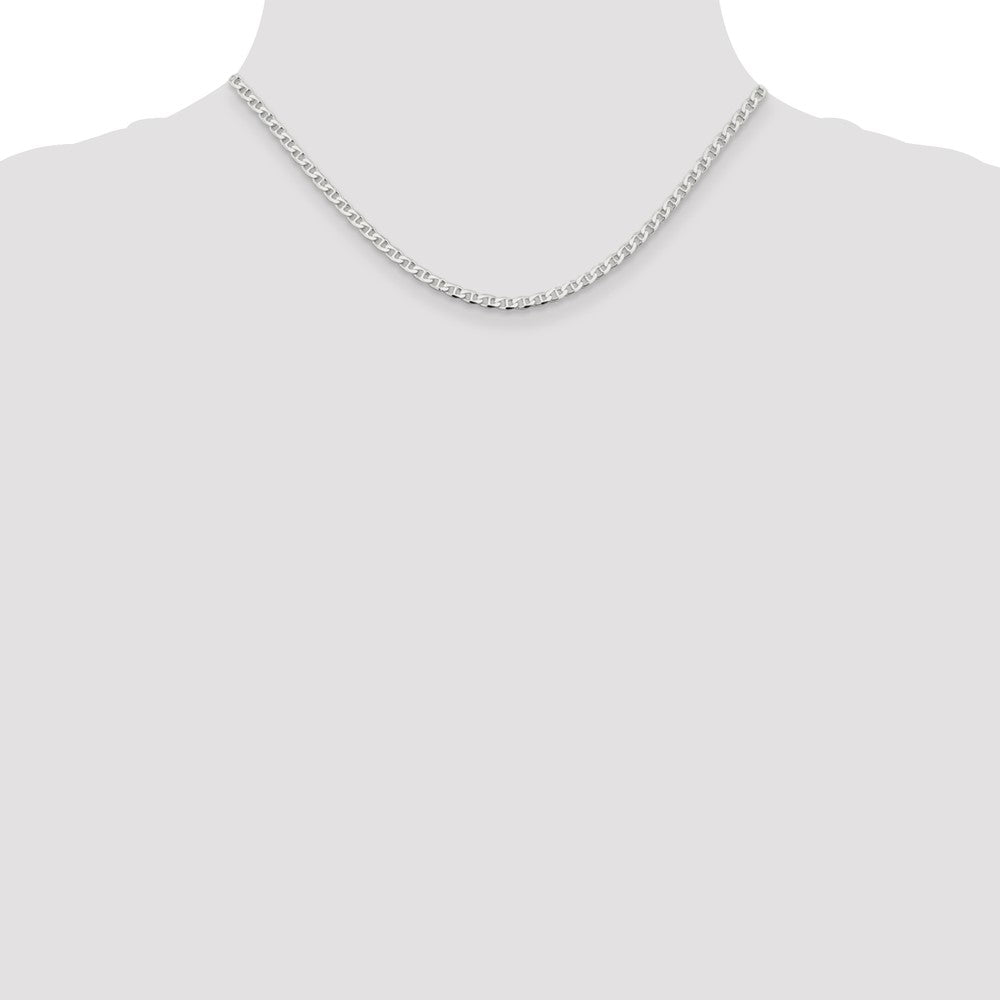 Sterling Silver 3.15mm Flat Cuban Anchor Chain