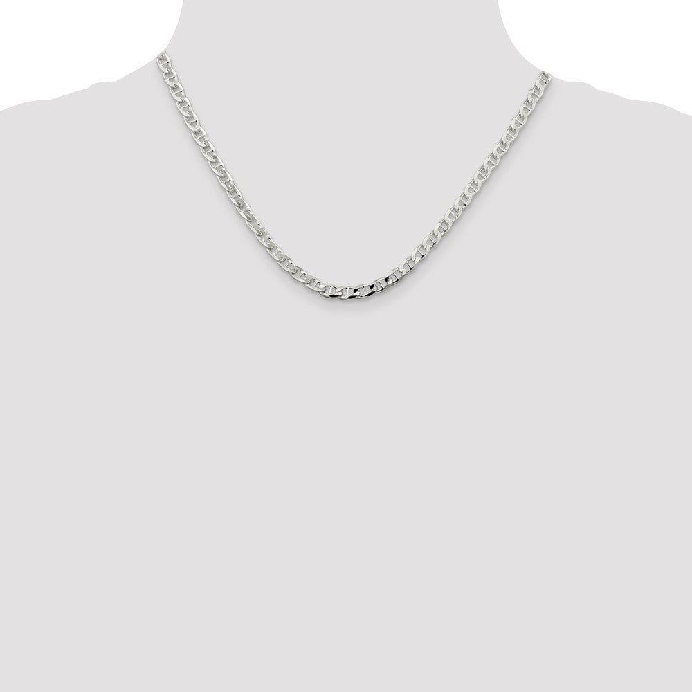 Sterling Silver 4.65mm Flat Cuban Anchor Chain