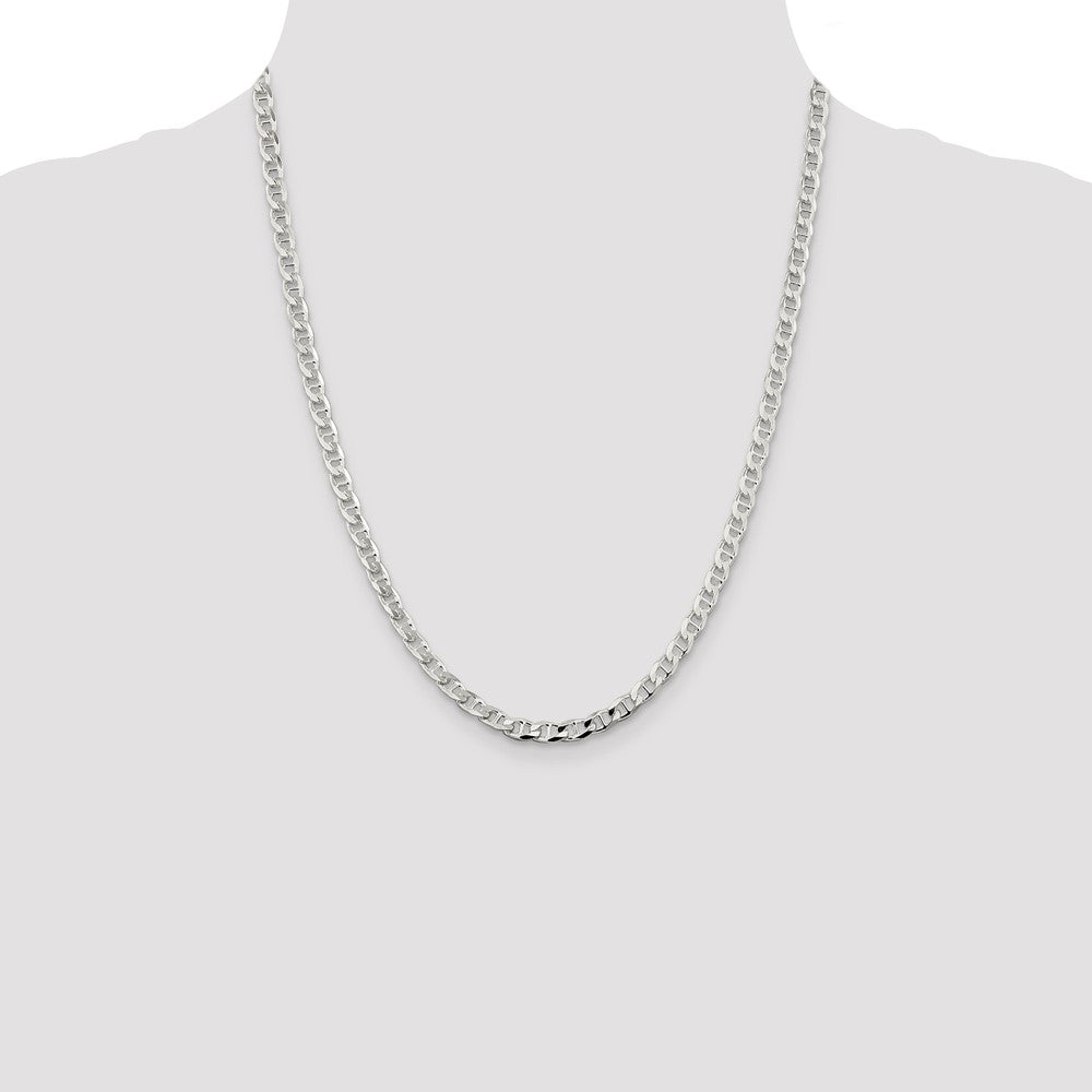 Sterling Silver 4.65mm Flat Cuban Anchor Chain