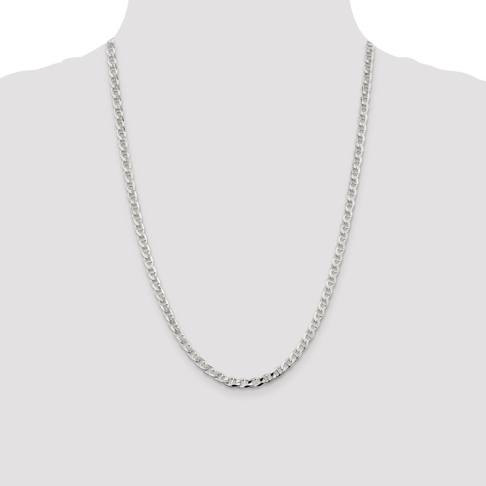 Sterling Silver 4.65mm Flat Cuban Anchor Chain