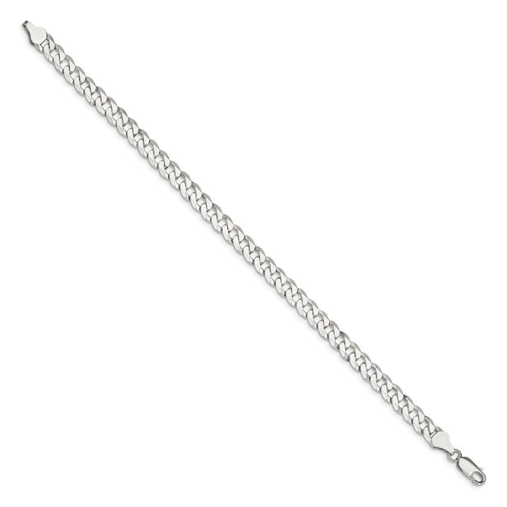 Sterling Silver 6mm Beveled Curb Chain