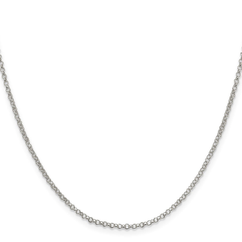 Sterling Silver 2mm Rolo Chain w/2in ext.