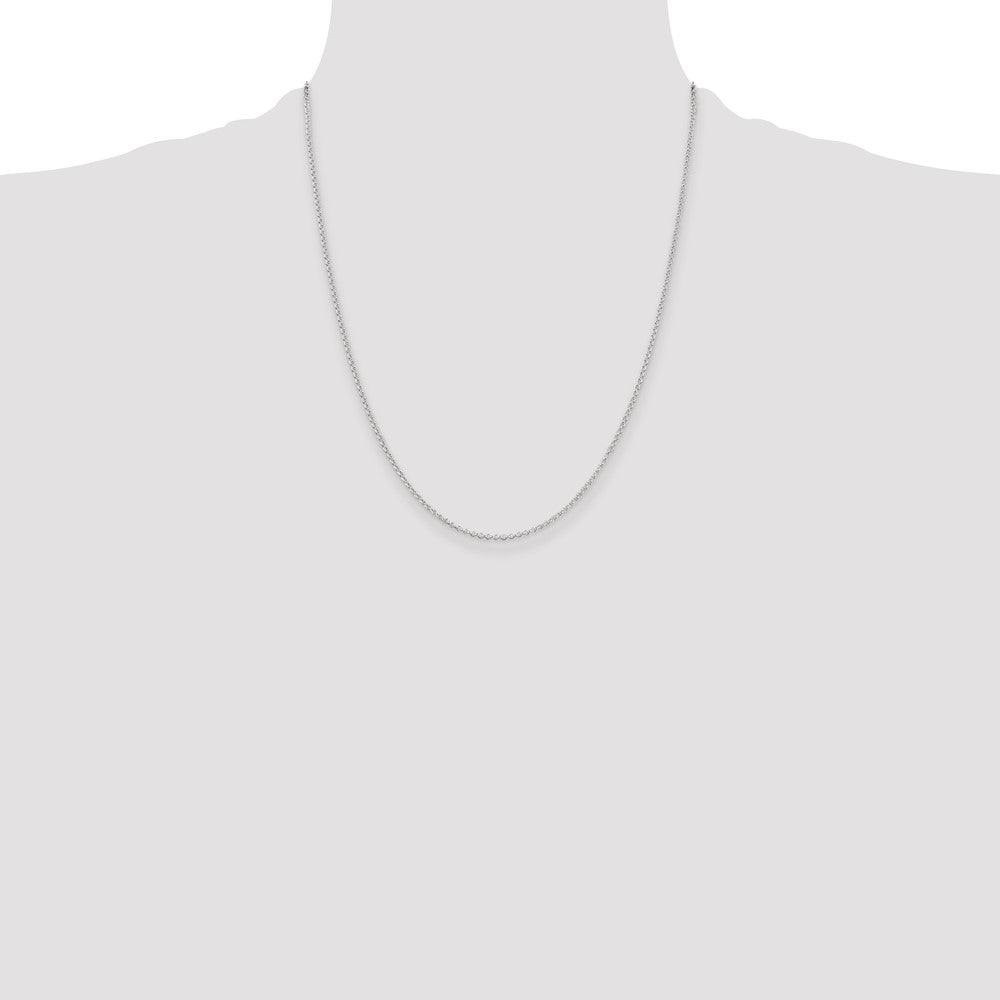 Sterling Silver 1.5mm Rolo Chain w/4in ext.