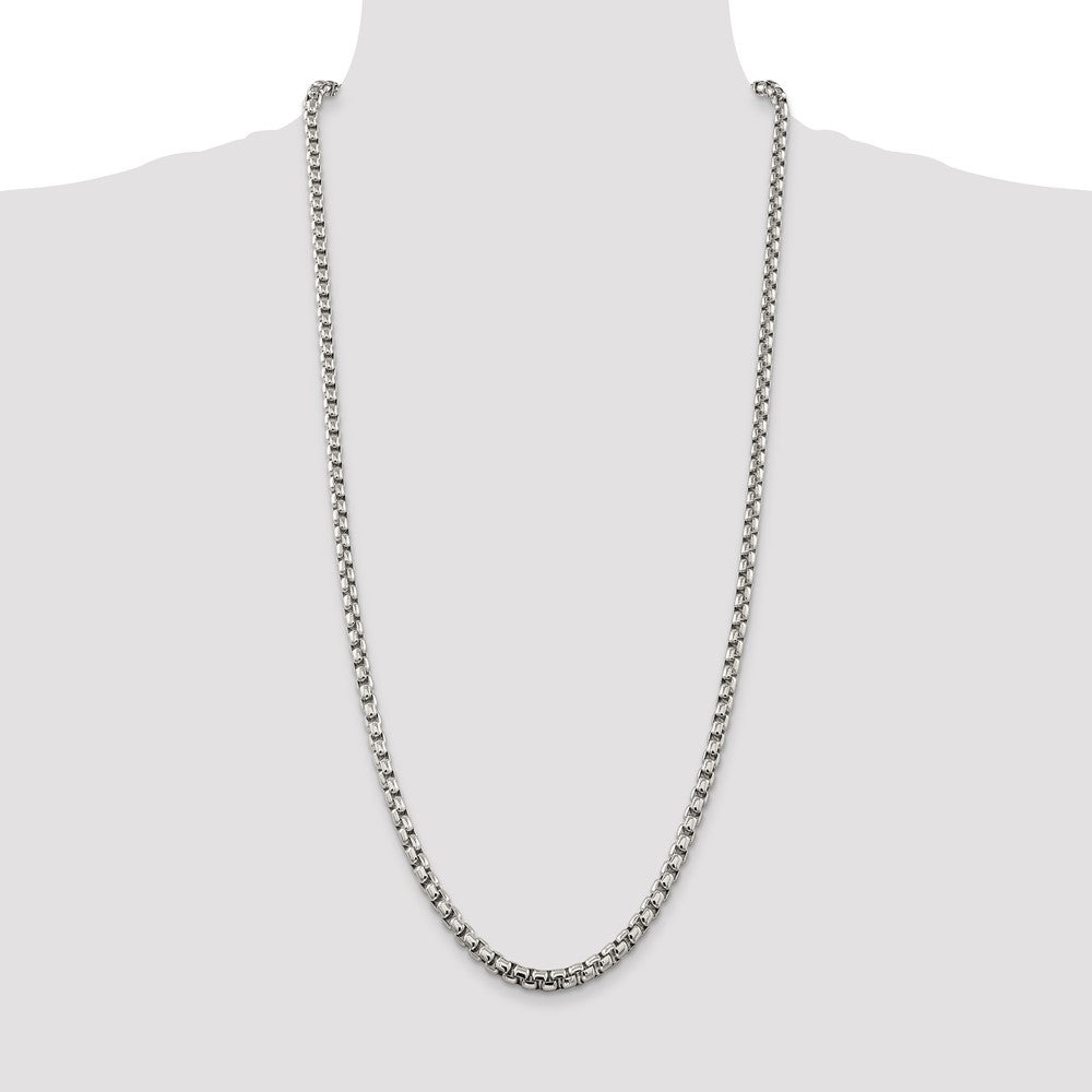 Sterling Silver 5.2mm Round Box Chain