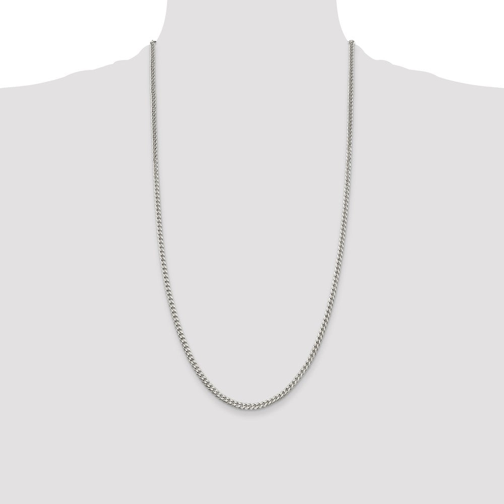 Sterling Silver Polished 3.15mm Curb Chain