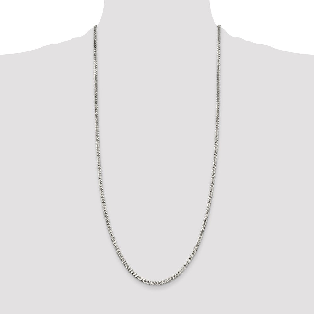 Sterling Silver Polished 3.15mm Curb Chain