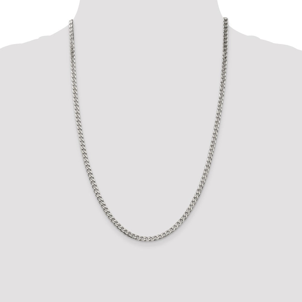 Sterling Silver Polished 3.5mm Curb Chain