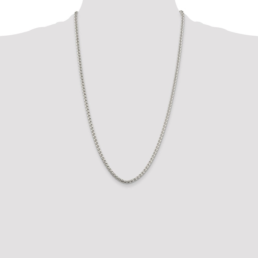 Sterling Silver 3.6mm Round Box Chain