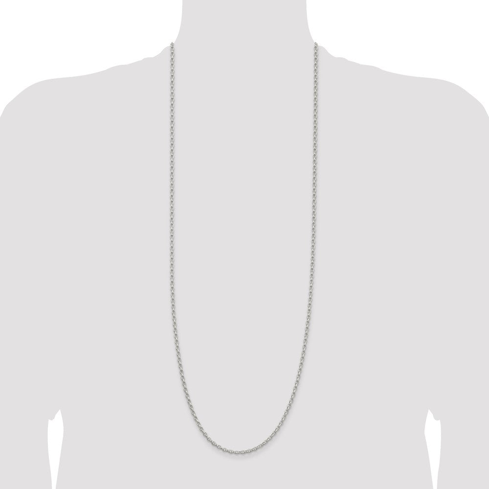 Sterling Silver 2.75mm Oval Fancy Rolo Chain