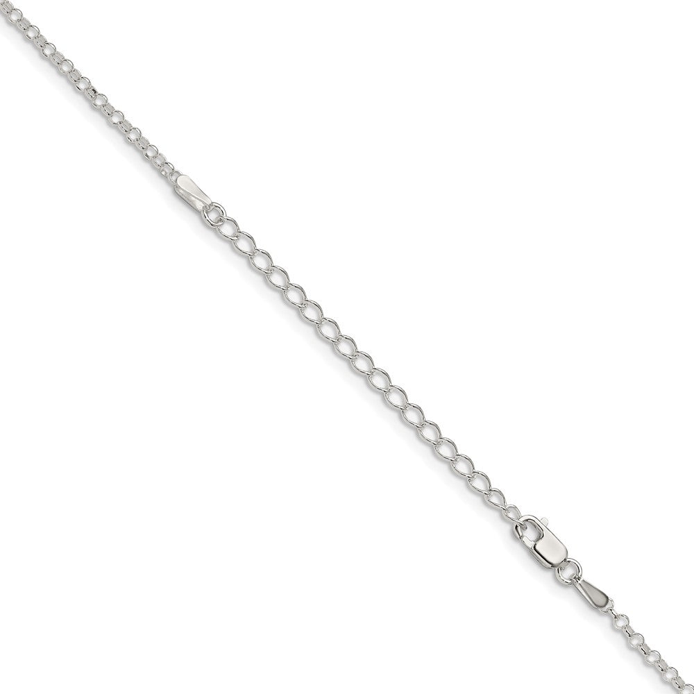 Sterling Silver 2mm Rolo Chain w/2in ext.