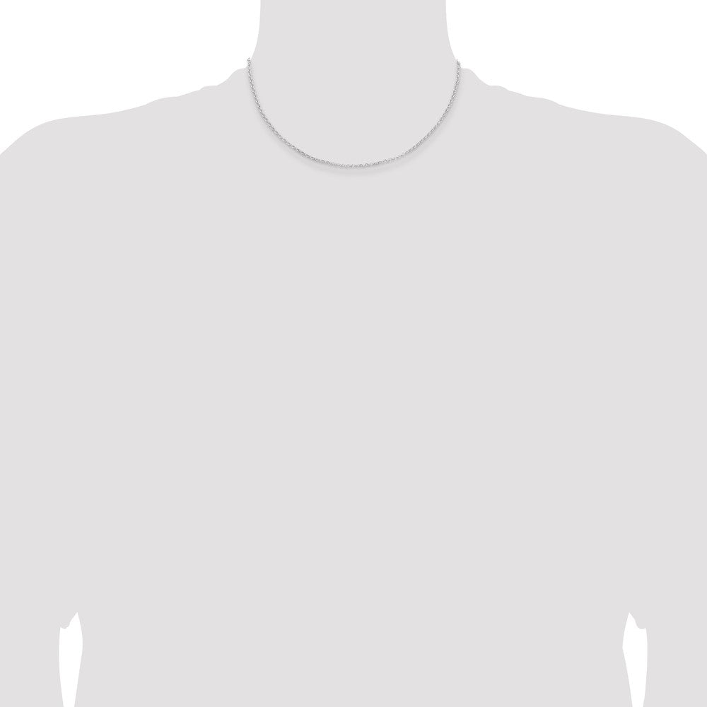 Sterling Silver Rhodium-plated 2mm Rolo Chain