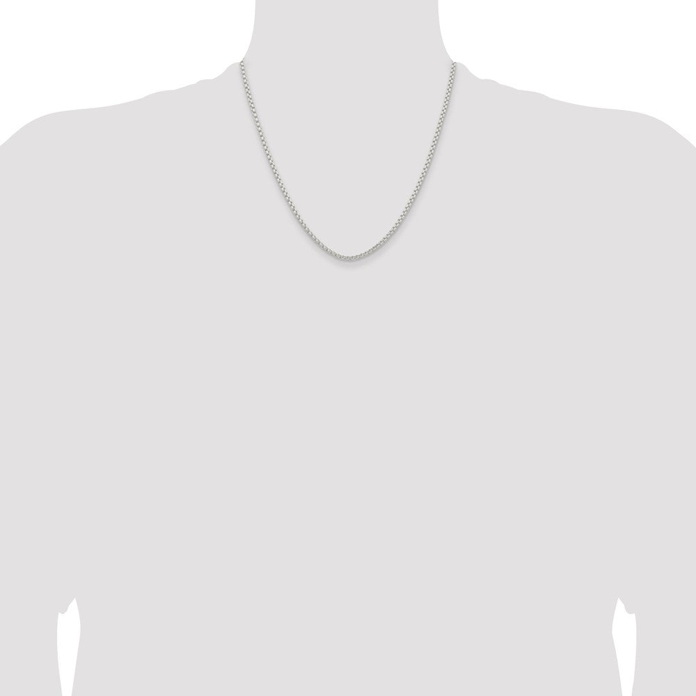 Sterling Silver 2.6mm Round Box Chain