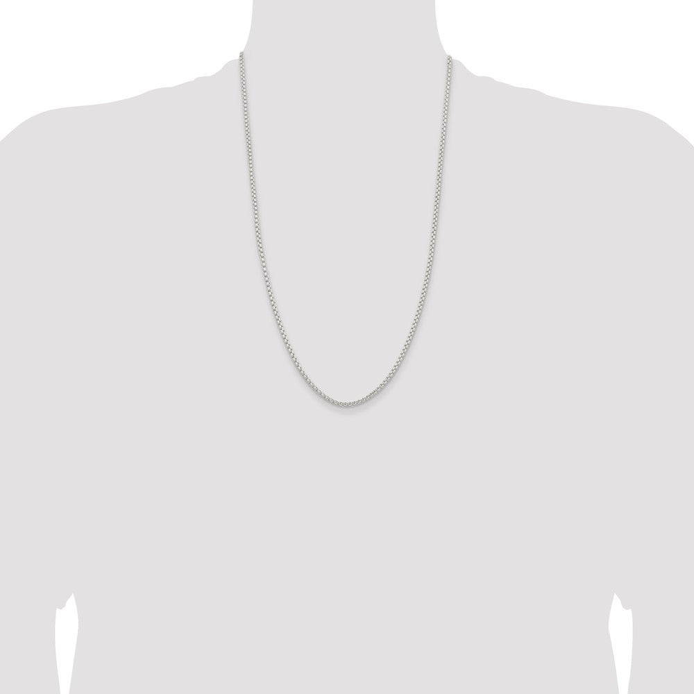 Sterling Silver 2.6mm Round Box Chain