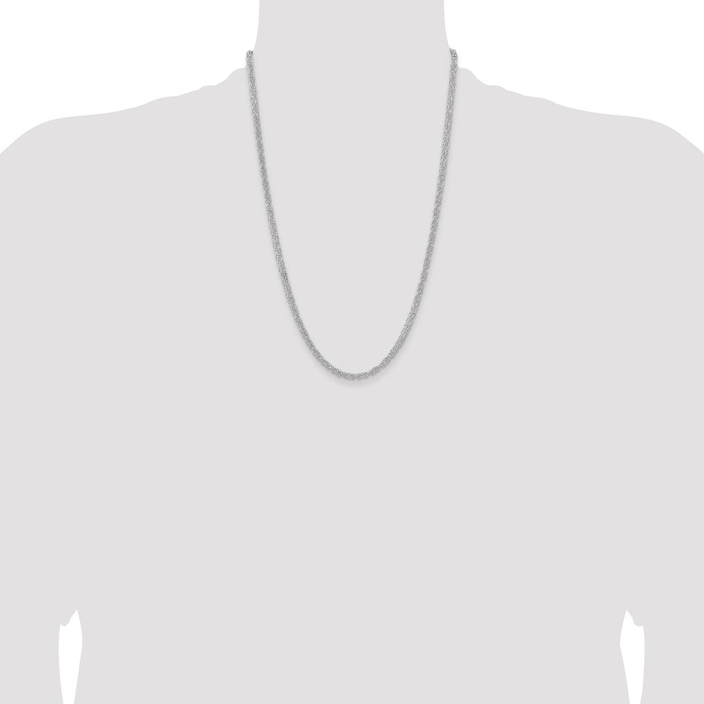 Sterling Silver 3.75mm Rounded Byzantine Chain