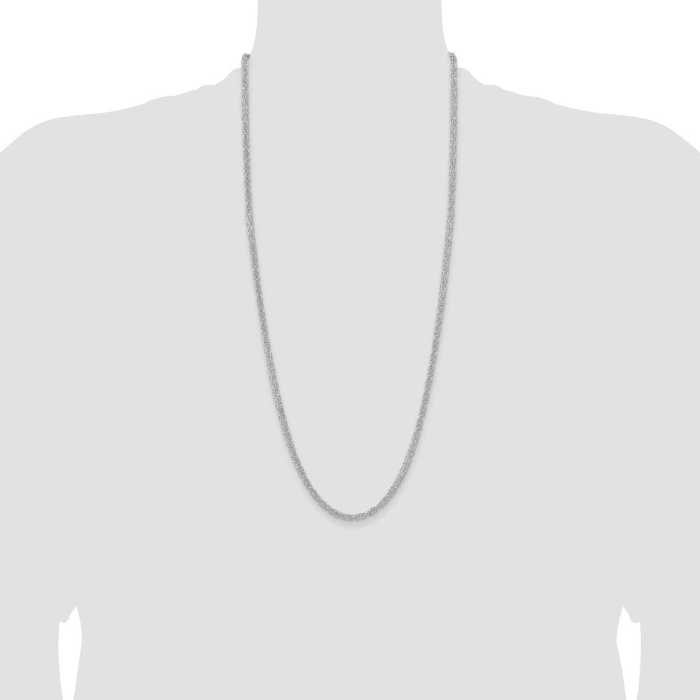 Sterling Silver 3.75mm Rounded Byzantine Chain