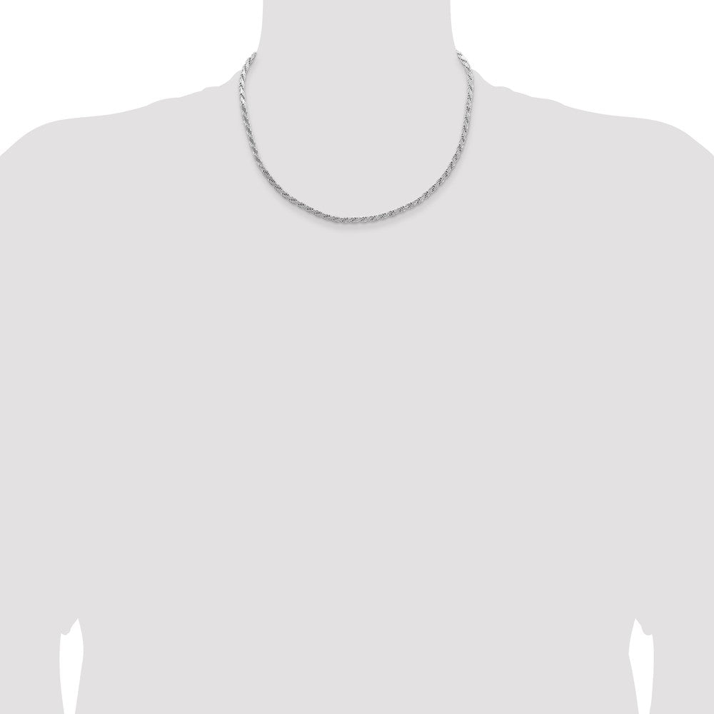 Sterling Silver 3.65mm Flat Rope Chain