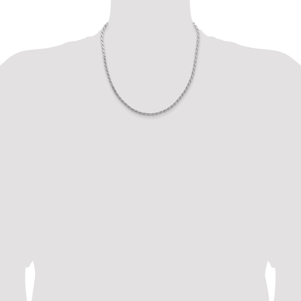 Sterling Silver 3.65mm Flat Rope Chain