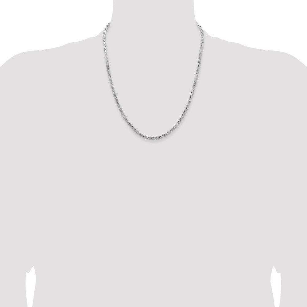 Sterling Silver 3.65mm Flat Rope Chain