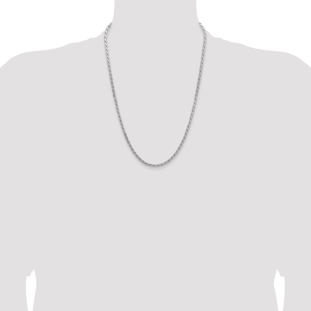 Sterling Silver 3.65mm Flat Rope Chain