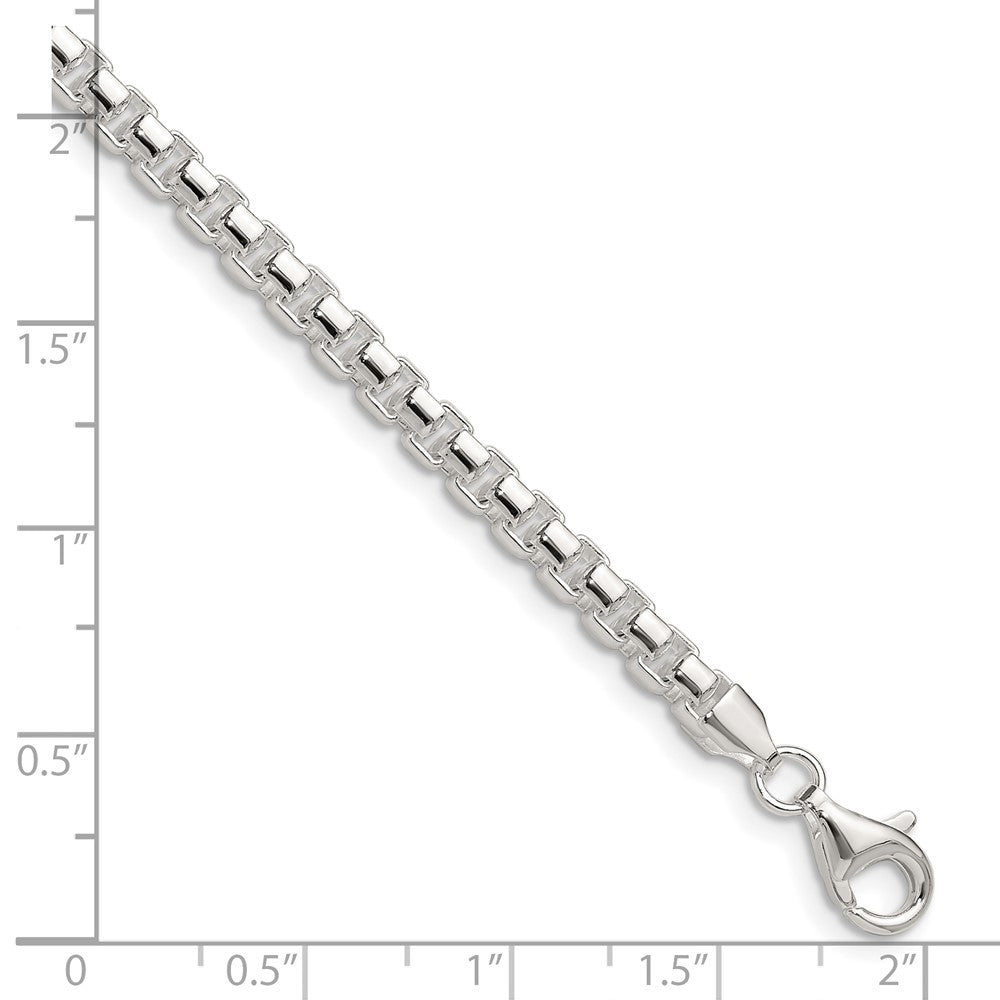 Sterling Silver Polished 4mm Round Box Chain