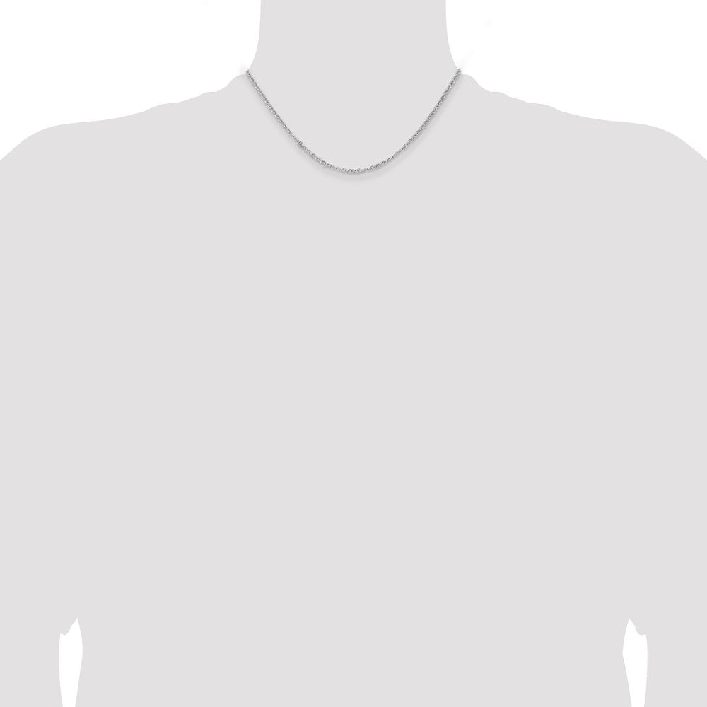 Sterling Silver Rhodium-plated 2.5mm Rolo Chain