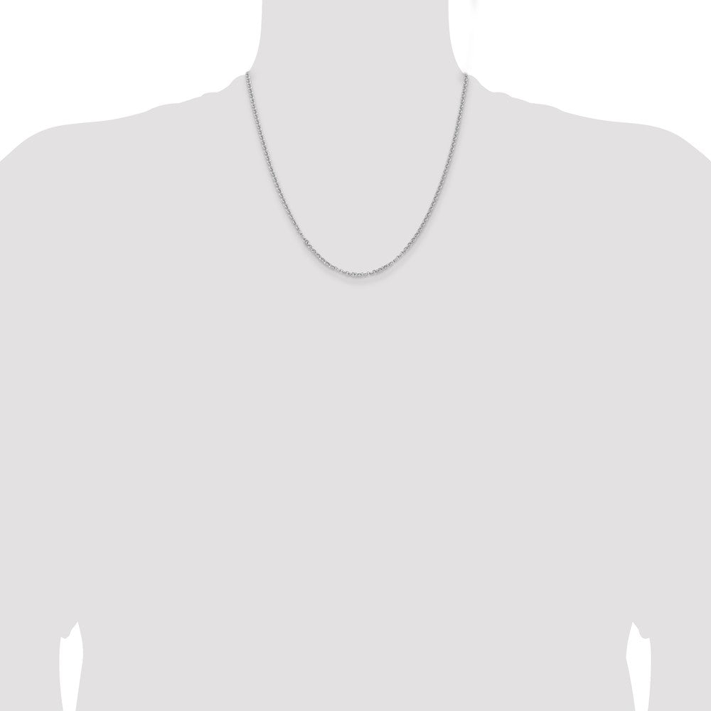 Sterling Silver Rhodium-plated 2.5mm Rolo Chain