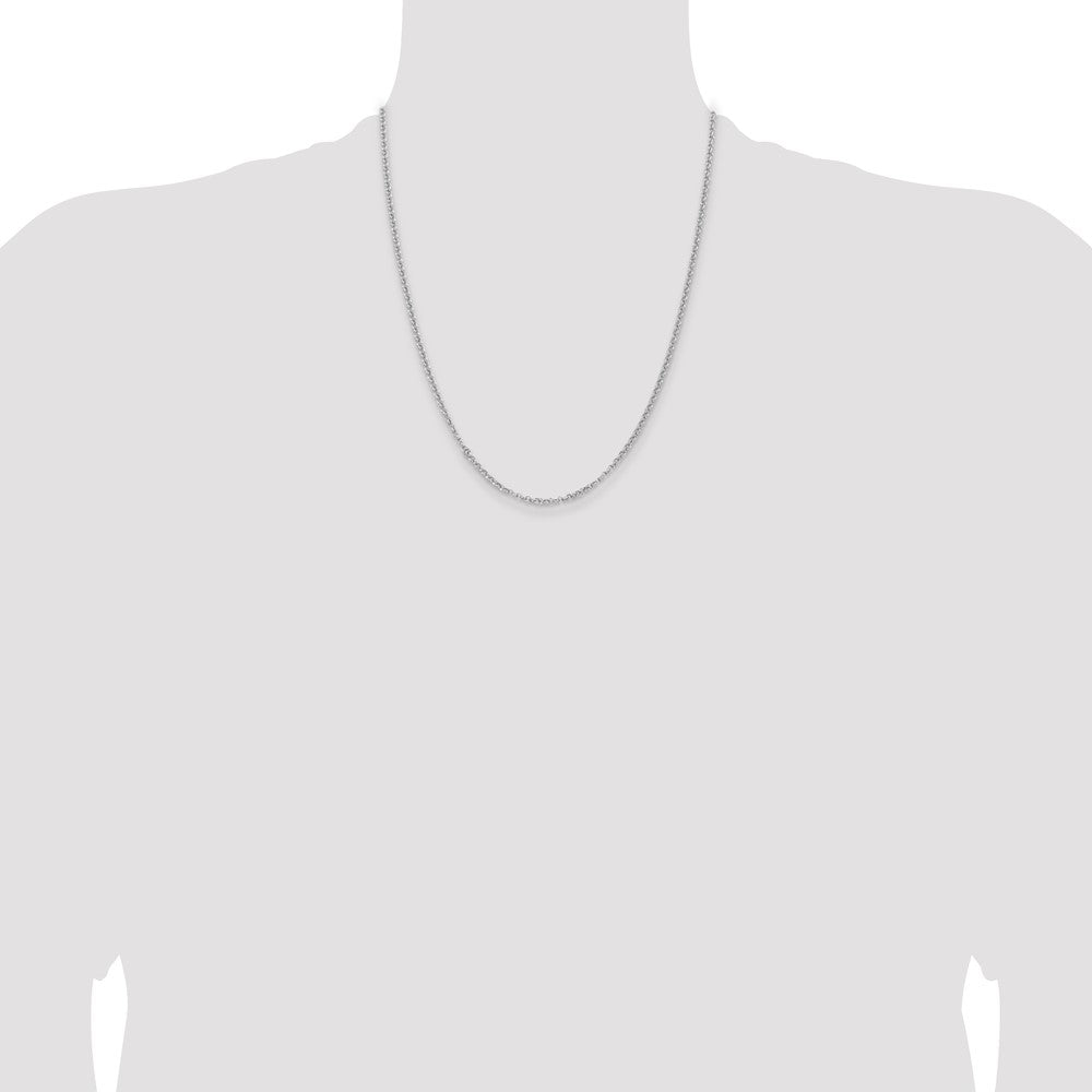 Sterling Silver Rhodium-plated 2.5mm Rolo Chain