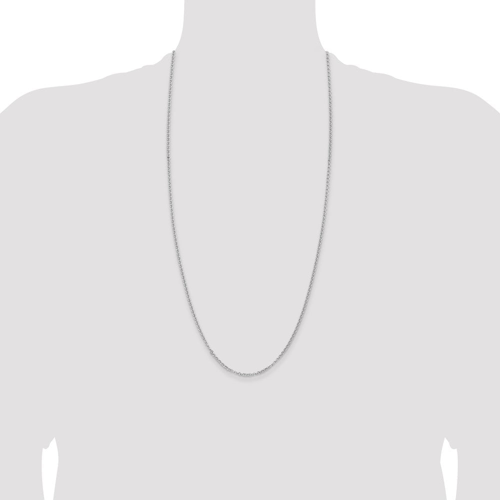 Sterling Silver Rhodium-plated 2.5mm Rolo Chain