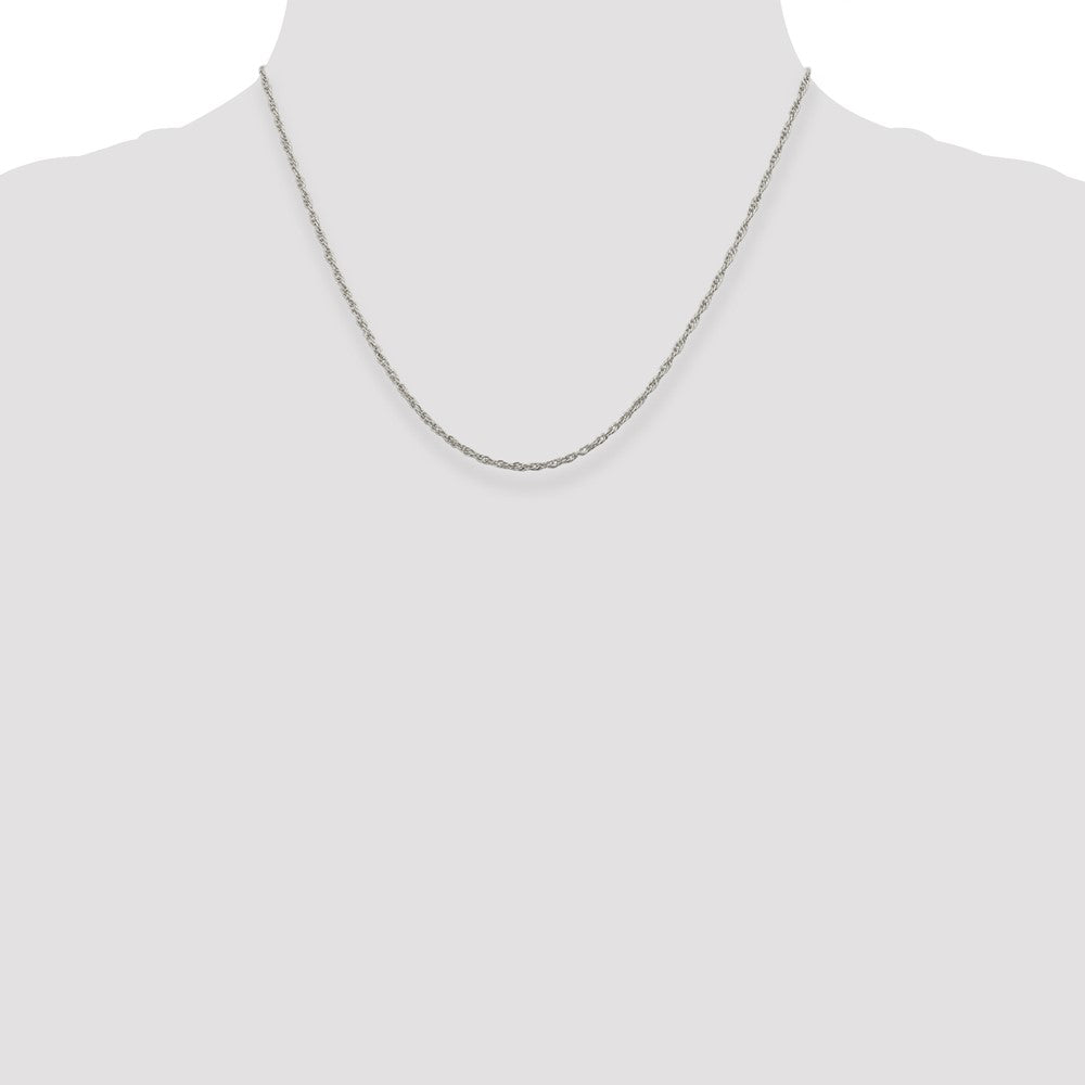 Sterling Silver 1.95mm Loose Rope Chain w/2in ext.